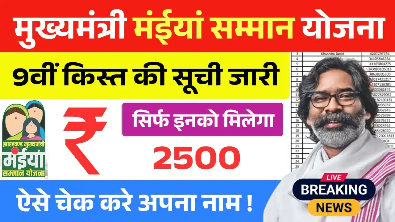Maiya Samman Yojana 9th Kist List