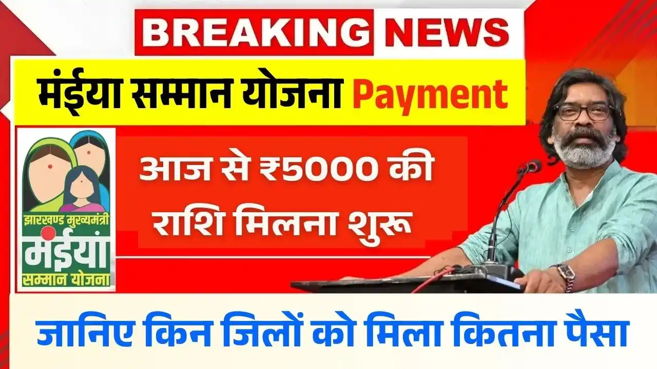 Maiya Samman Yojana Payment District Wise