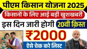 PM Kisan Yojana 20th Installment List