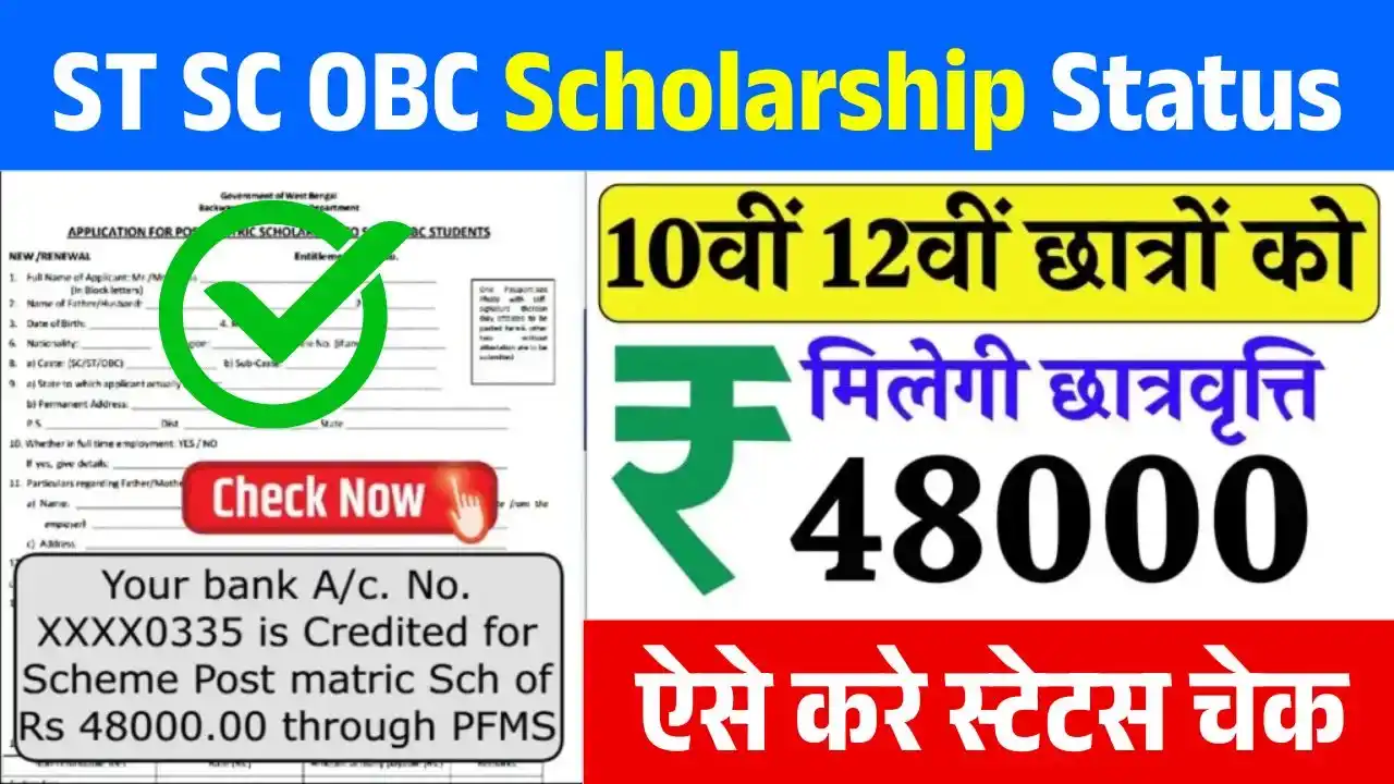 ST SC OBC Scholarship Status